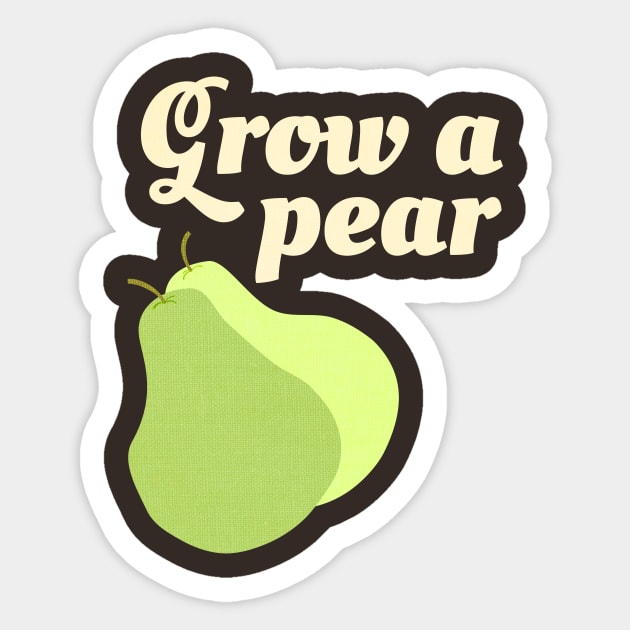 Grow A Pear Sticker by AKdesign